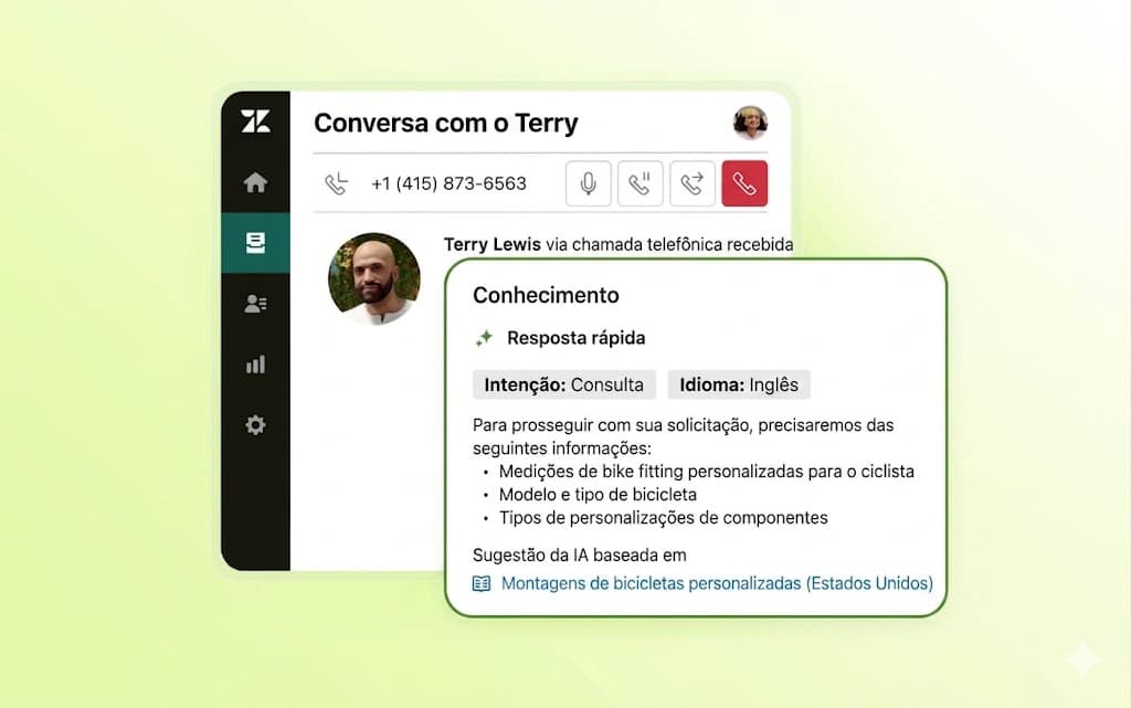 A solução de contact center com IA, de nível corporativo, da Zendesk